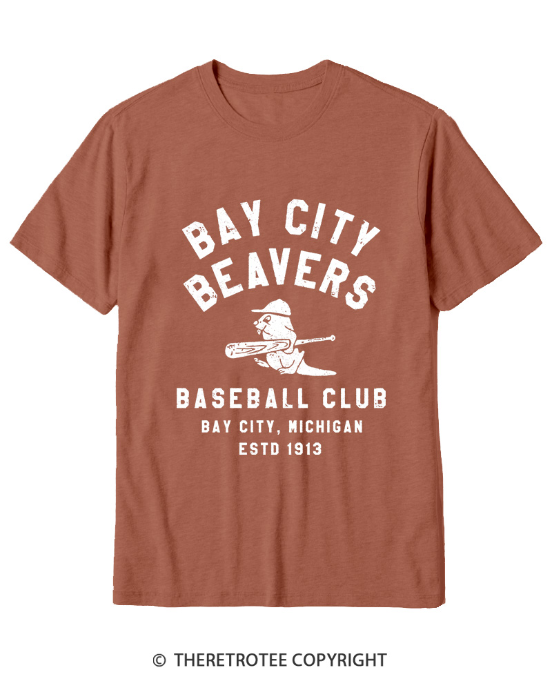 TheRetroTee Bay City Beavers 1913 Cotton T-Shirt