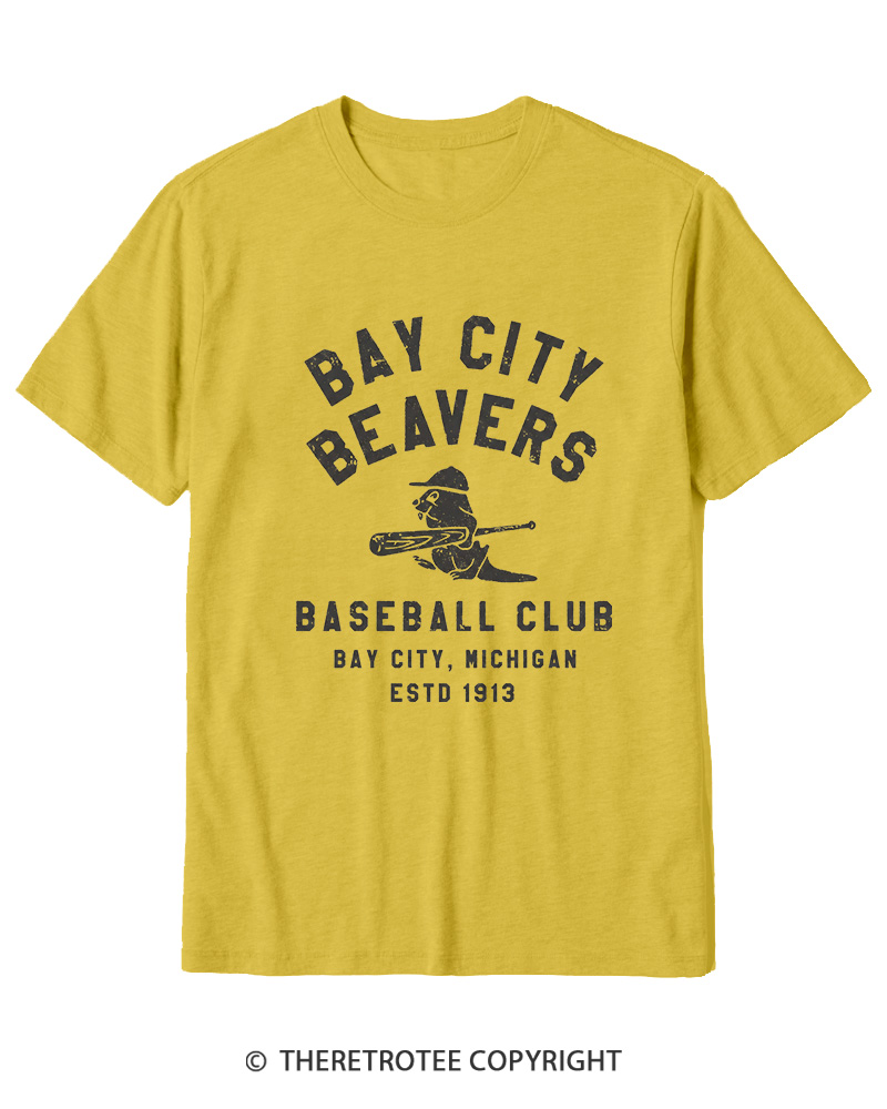 TheRetroTee Bay City Beavers 1913 Cotton T-Shirt
