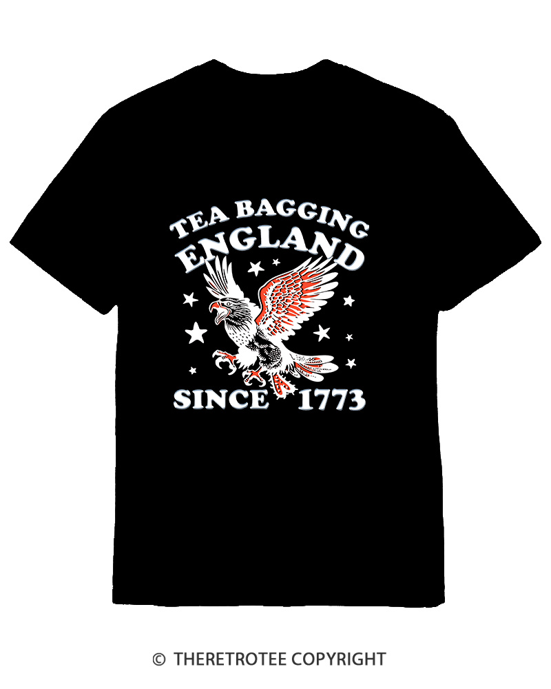 TheRetroTee Tea Bagging England Since 1773 Cotton T-Shirt