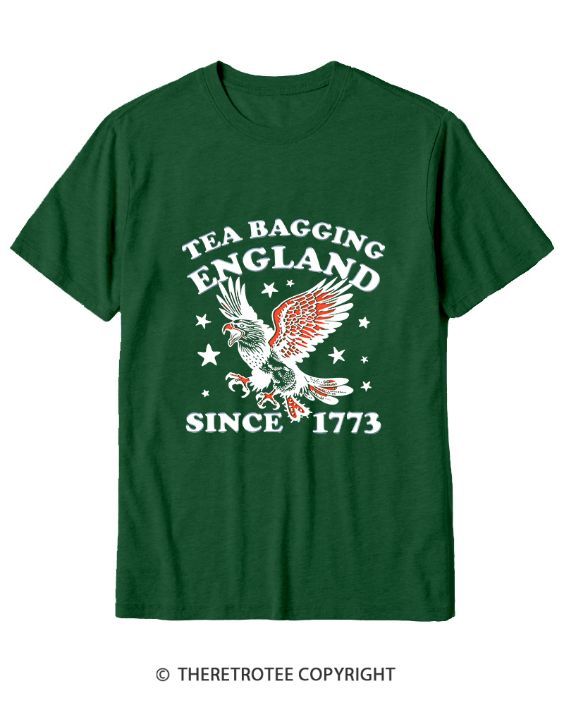TheRetroTee Tea Bagging England Since 1773 Cotton T-Shirt