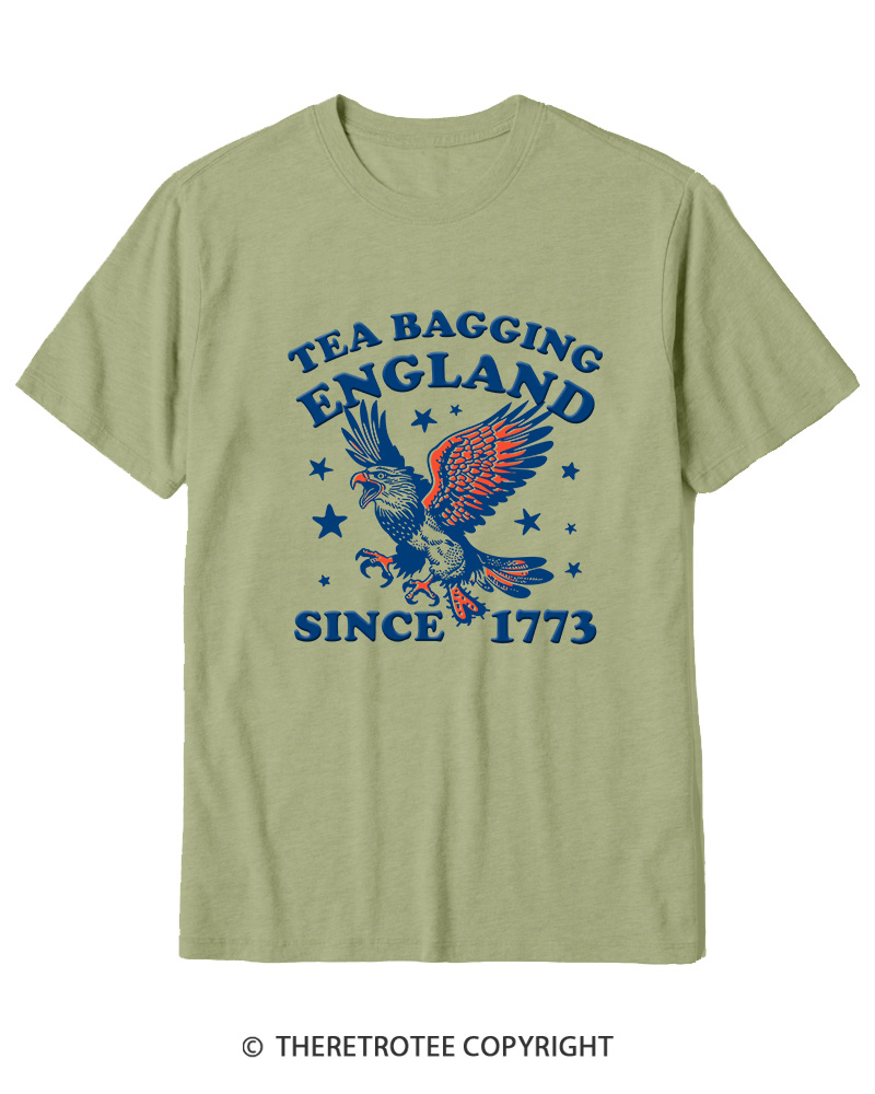 TheRetroTee Tea Bagging England Since 1773 Cotton T-Shirt