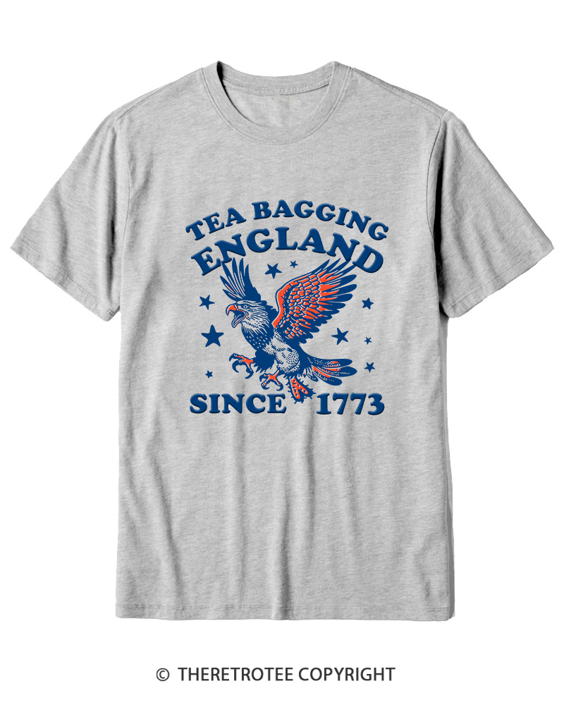 TheRetroTee Tea Bagging England Since 1773 Cotton T-Shirt