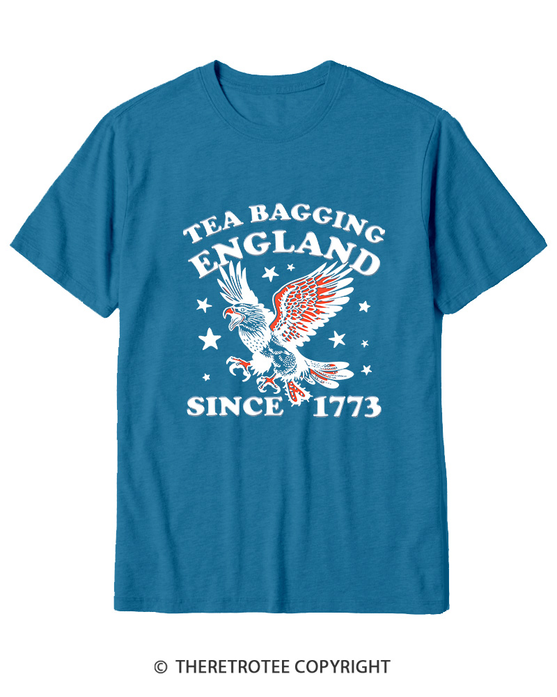 TheRetroTee Tea Bagging England Since 1773 Cotton T-Shirt