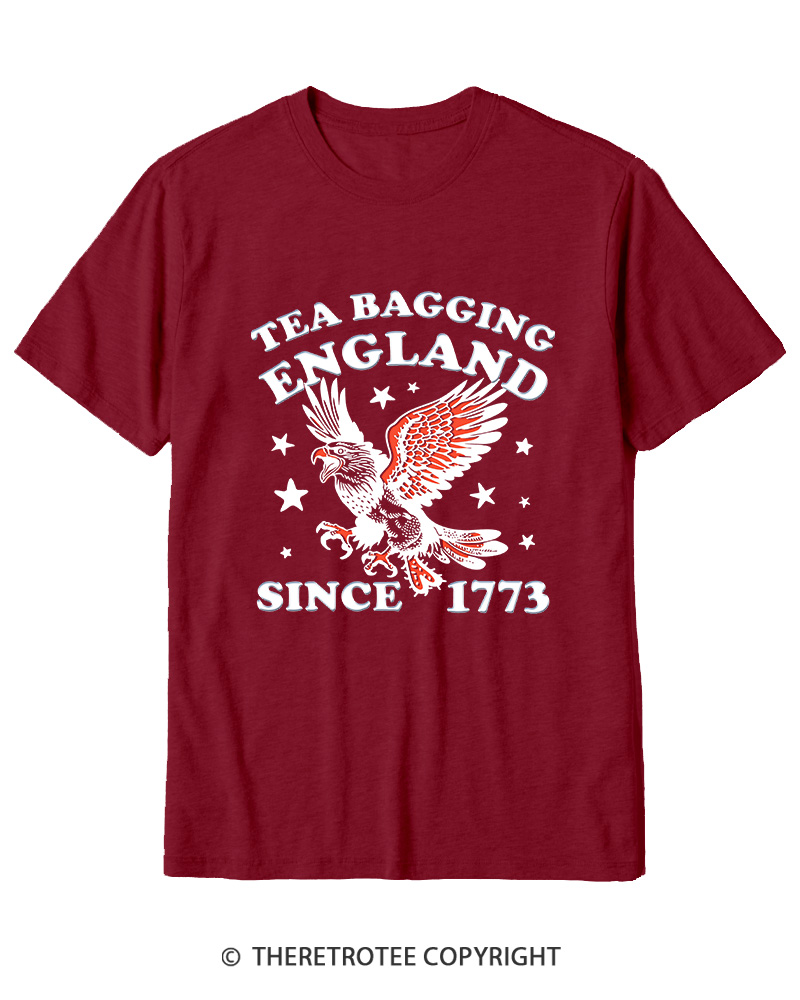 TheRetroTee Tea Bagging England Since 1773 Cotton T-Shirt