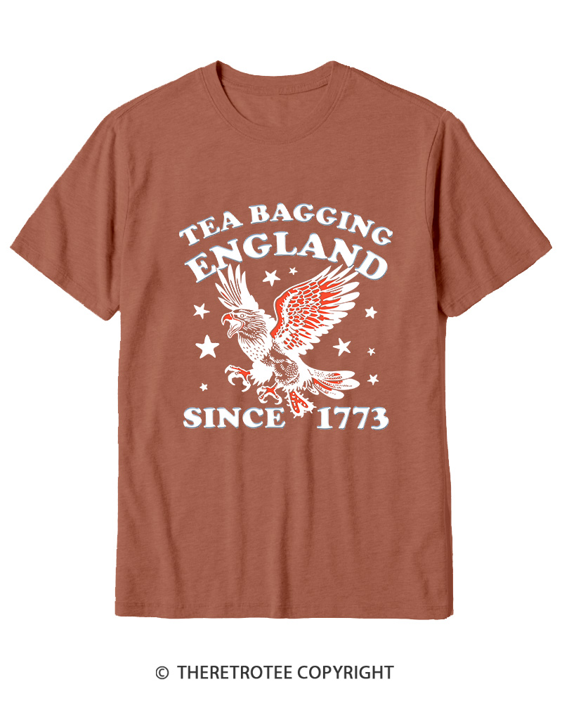 TheRetroTee Tea Bagging England Since 1773 Cotton T-Shirt