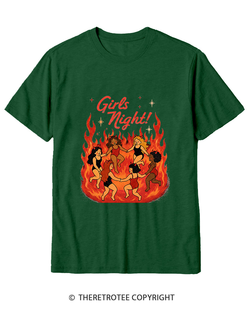 TheRetroTee Girls Night 1950s Cotton T-Shirt