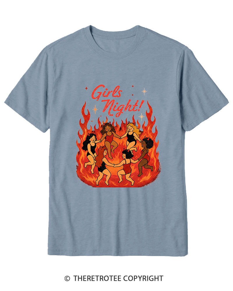 TheRetroTee Girls Night 1950s Cotton T-Shirt
