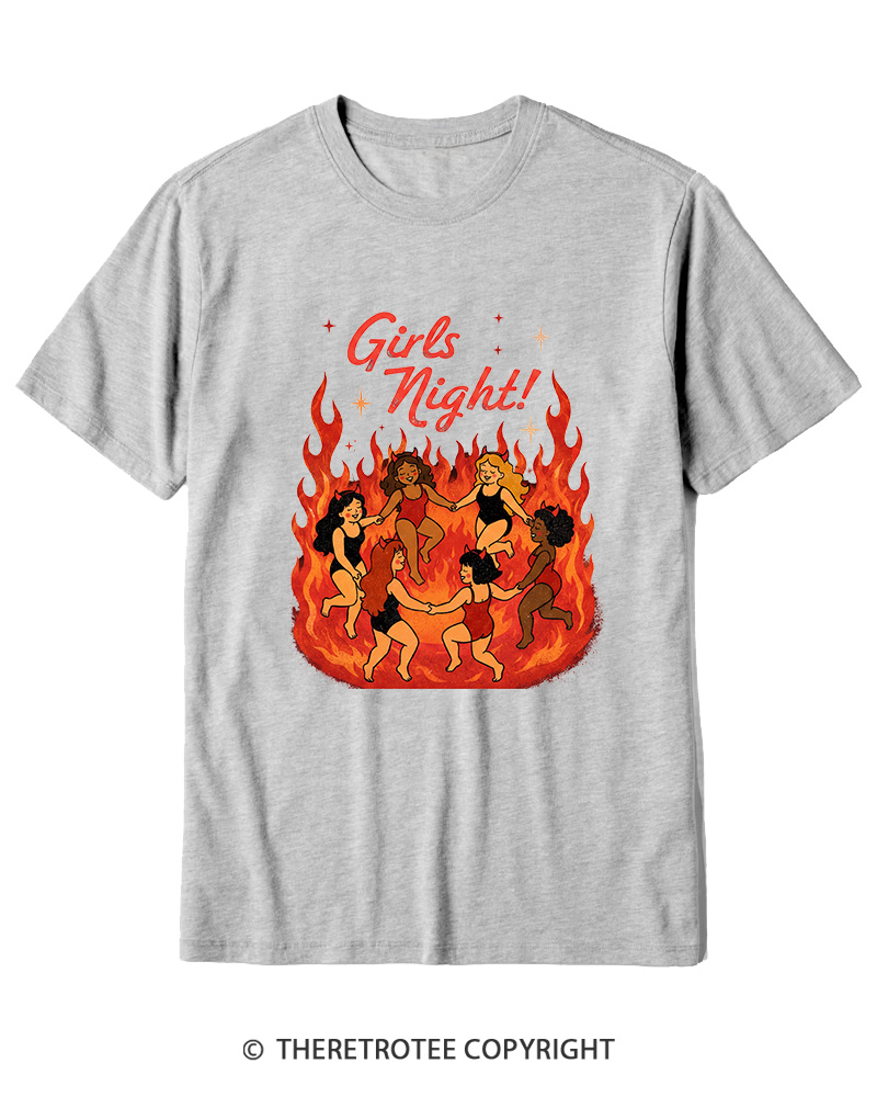 TheRetroTee Girls Night 1950s Cotton T-Shirt