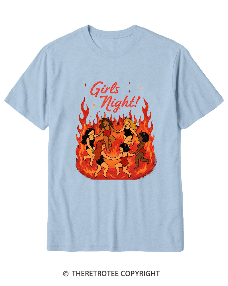 TheRetroTee Girls Night 1950s Cotton T-Shirt