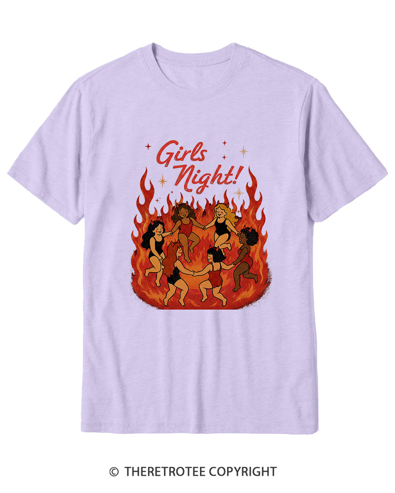 TheRetroTee Girls Night 1950s Cotton T-Shirt