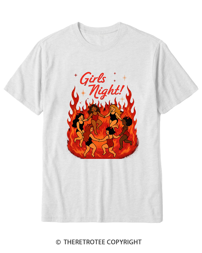 TheRetroTee Girls Night 1950s Cotton T-Shirt