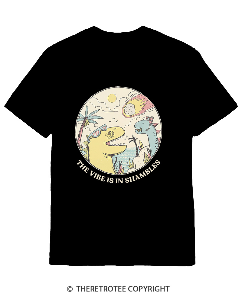 TheRetroTee The Vibes Are In Shambles 1980s Cotton T-Shirt
