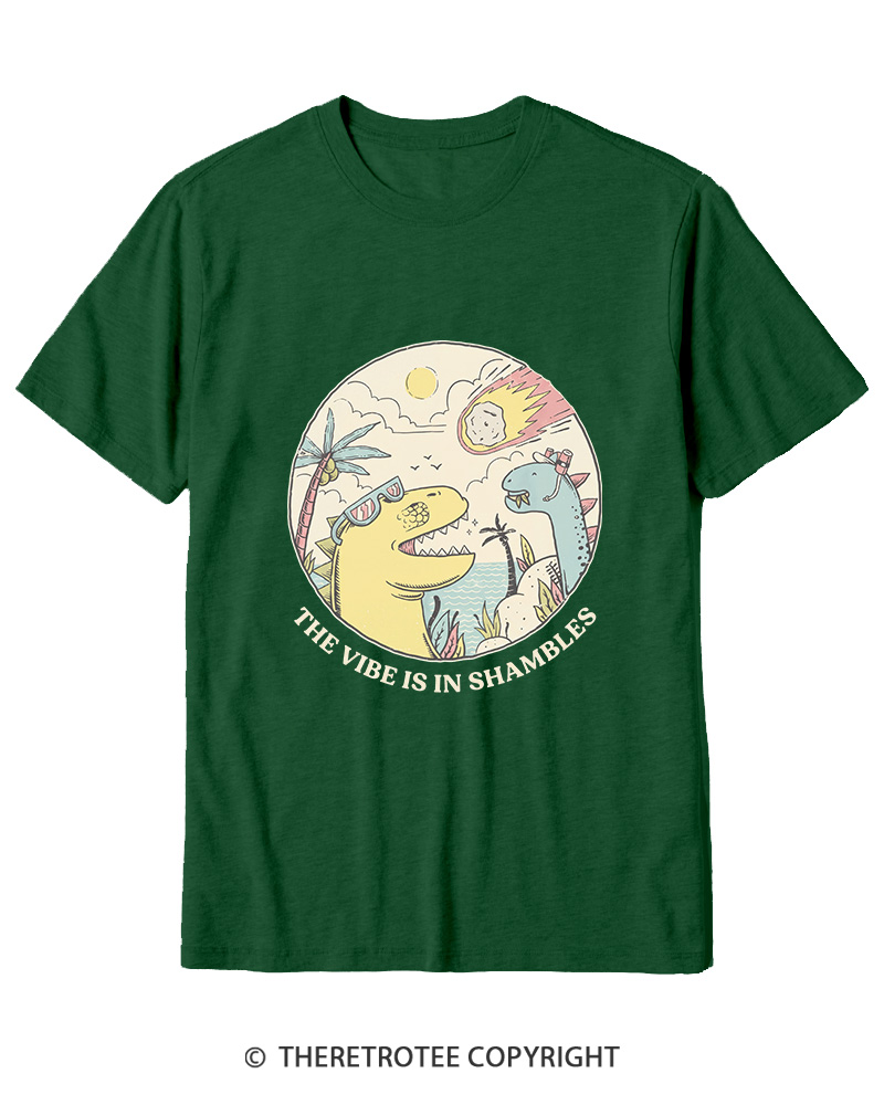TheRetroTee The Vibes Are In Shambles 1980s Cotton T-Shirt