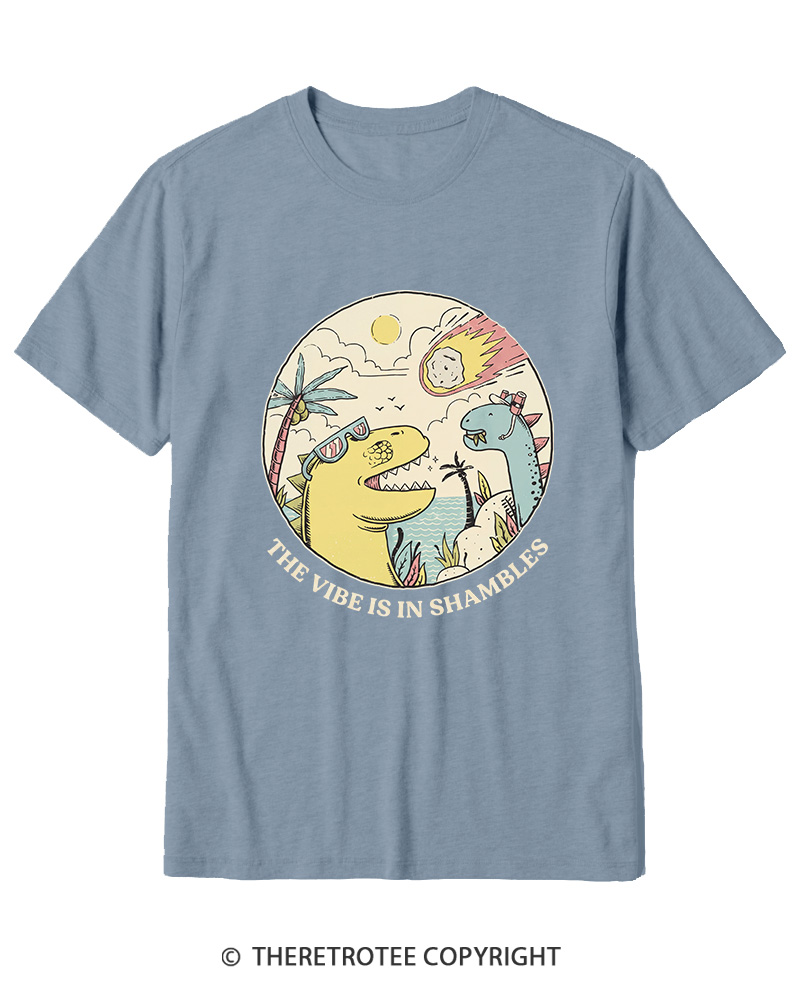 TheRetroTee The Vibes Are In Shambles 1980s Cotton T-Shirt