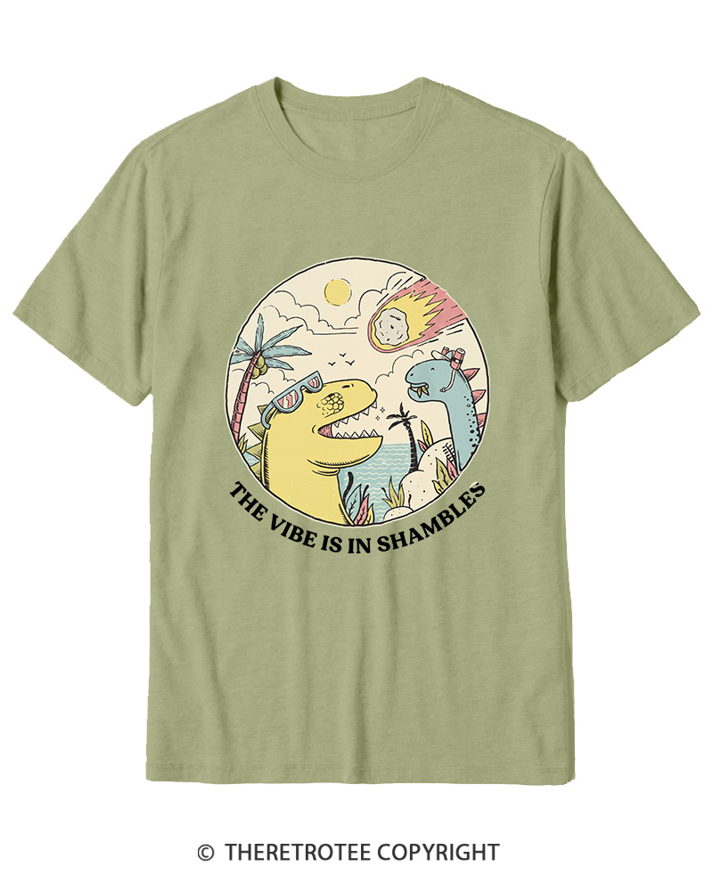 TheRetroTee The Vibes Are In Shambles 1980s Cotton T-Shirt