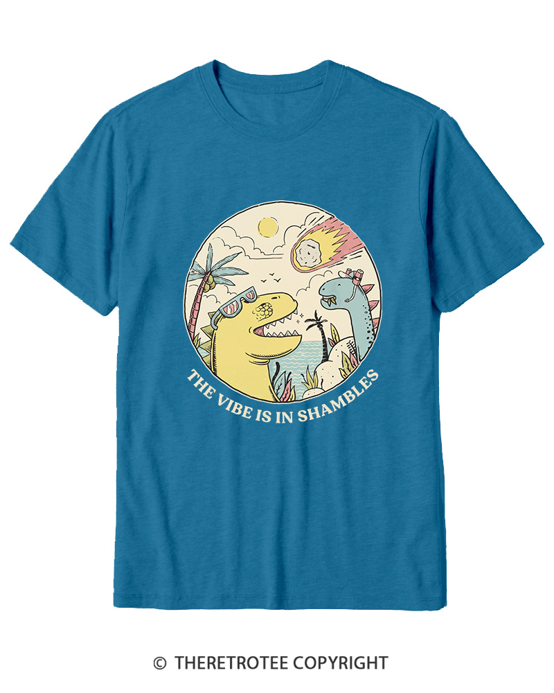 TheRetroTee The Vibes Are In Shambles 1980s Cotton T-Shirt