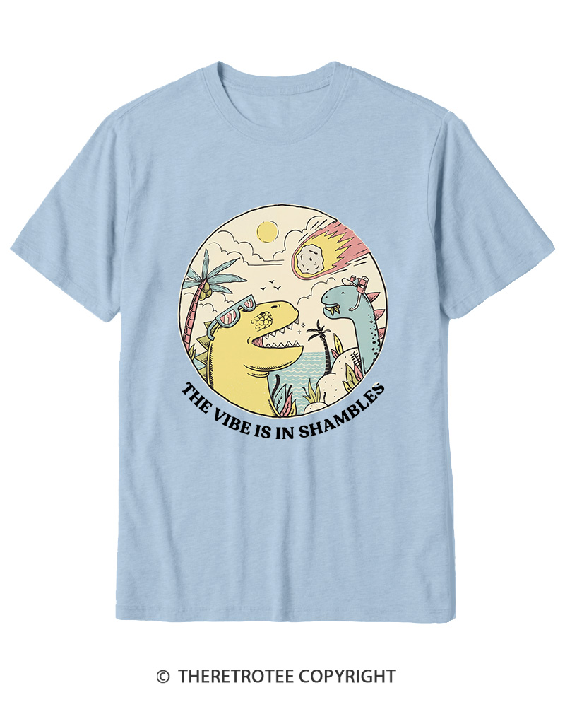 TheRetroTee The Vibes Are In Shambles 1980s Cotton T-Shirt