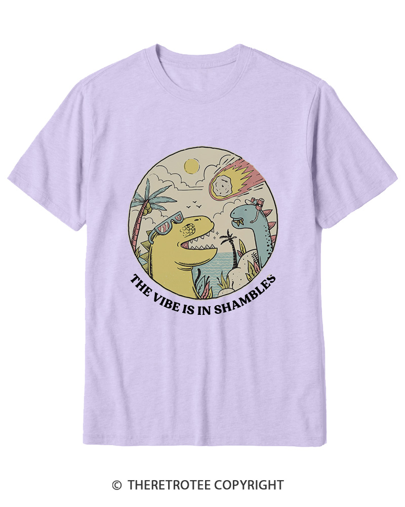 TheRetroTee The Vibes Are In Shambles 1980s Cotton T-Shirt