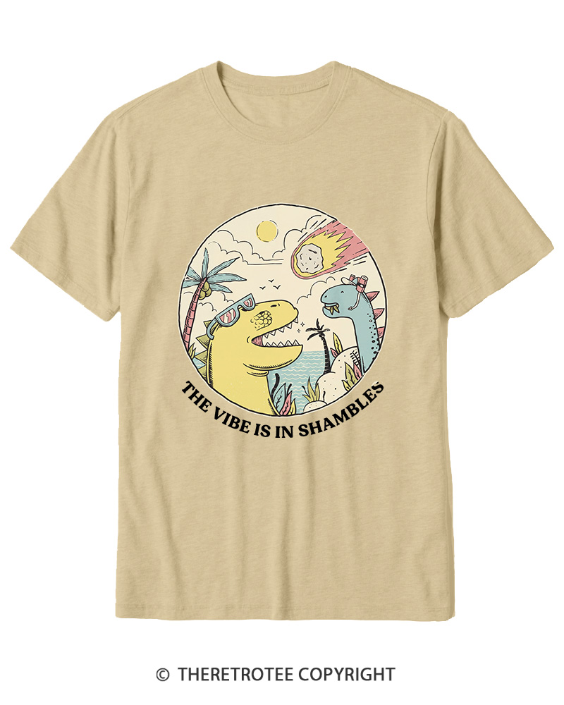 TheRetroTee The Vibes Are In Shambles 1980s Cotton T-Shirt