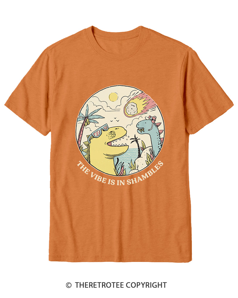 TheRetroTee The Vibes Are In Shambles 1980s Cotton T-Shirt