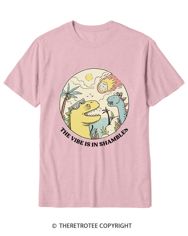 TheRetroTee The Vibes Are In Shambles 1980s Cotton T-Shirt