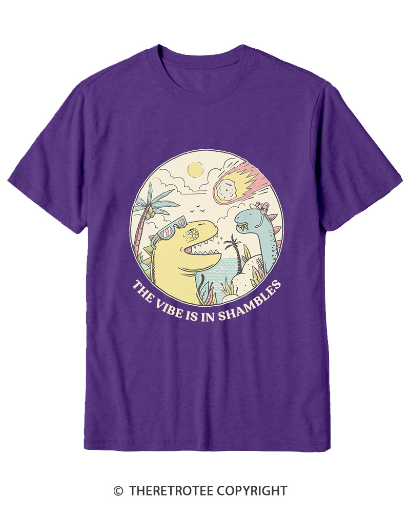 TheRetroTee The Vibes Are In Shambles 1980s Cotton T-Shirt