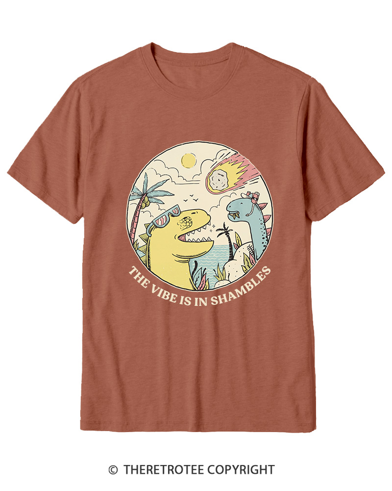 TheRetroTee The Vibes Are In Shambles 1980s Cotton T-Shirt