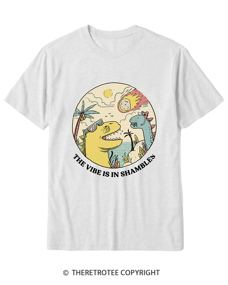 TheRetroTee The Vibes Are In Shambles 1980s Cotton T-Shirt