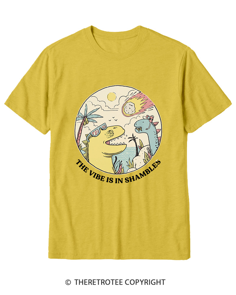 TheRetroTee The Vibes Are In Shambles 1980s Cotton T-Shirt