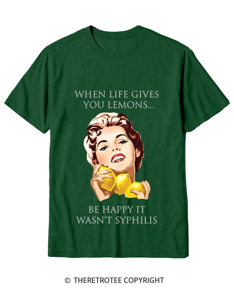 TheRetroTee When Life Gives You Lemons 1950s Cotton T-Shirt