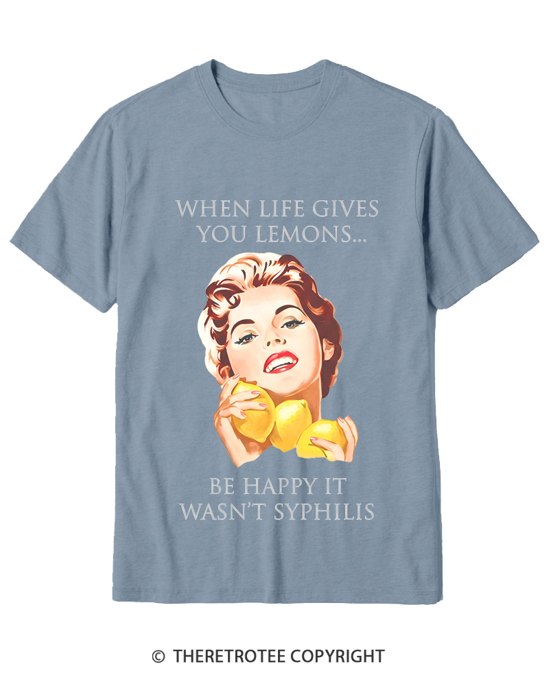 TheRetroTee When Life Gives You Lemons 1950s Cotton T-Shirt