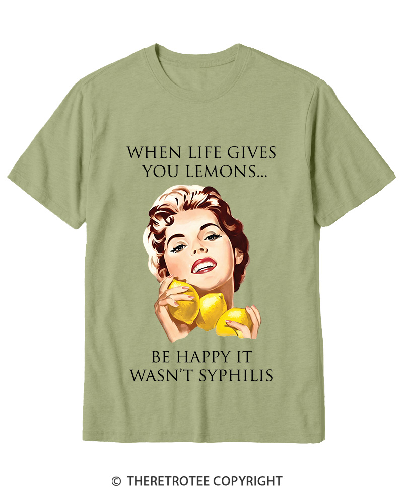 TheRetroTee When Life Gives You Lemons 1950s Cotton T-Shirt