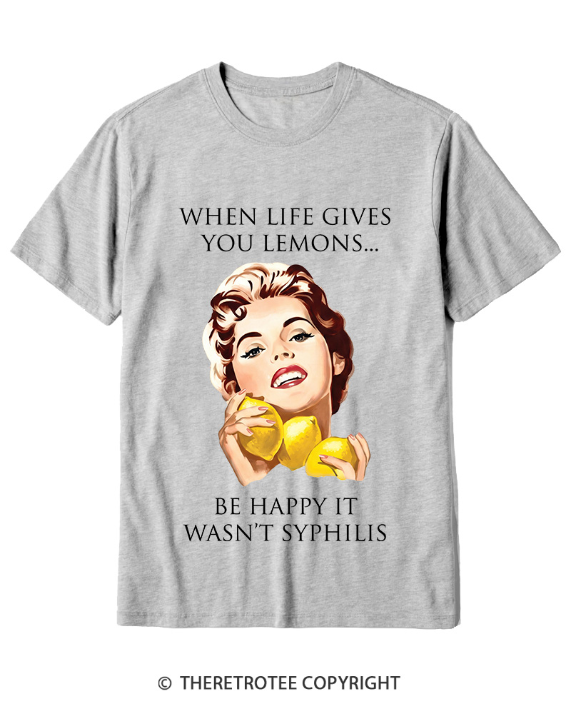 TheRetroTee When Life Gives You Lemons 1950s Cotton T-Shirt