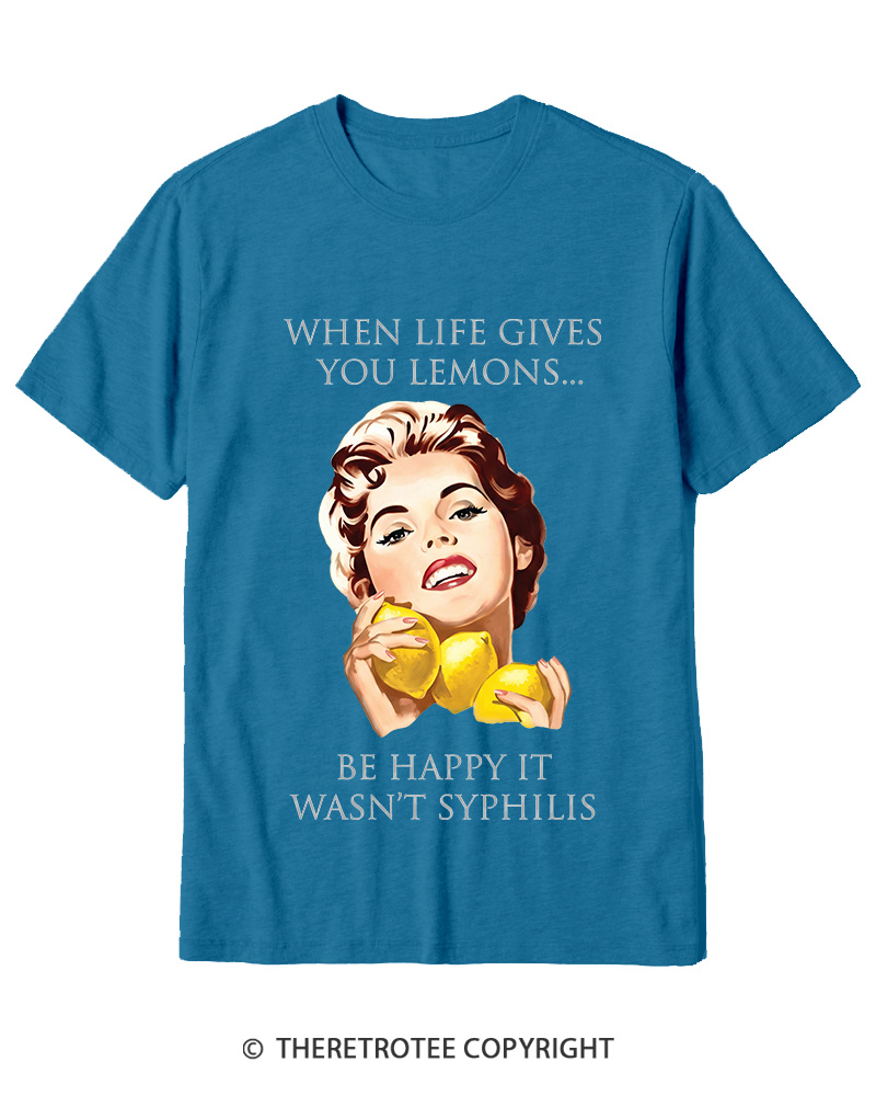 TheRetroTee When Life Gives You Lemons 1950s Cotton T-Shirt