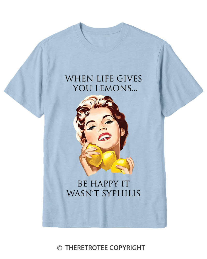 TheRetroTee When Life Gives You Lemons 1950s Cotton T-Shirt