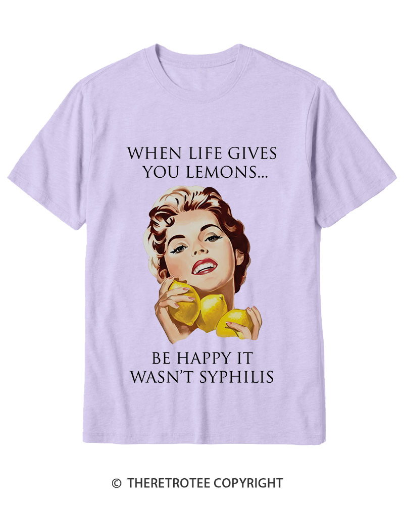 TheRetroTee When Life Gives You Lemons 1950s Cotton T-Shirt
