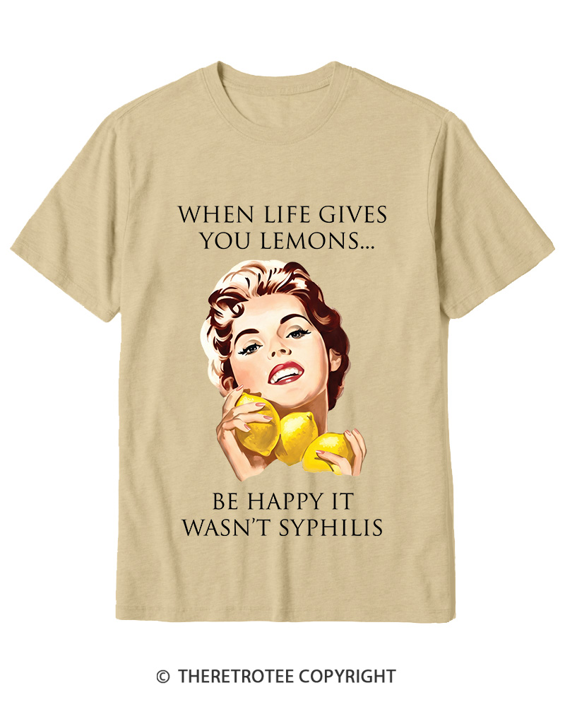 TheRetroTee When Life Gives You Lemons 1950s Cotton T-Shirt