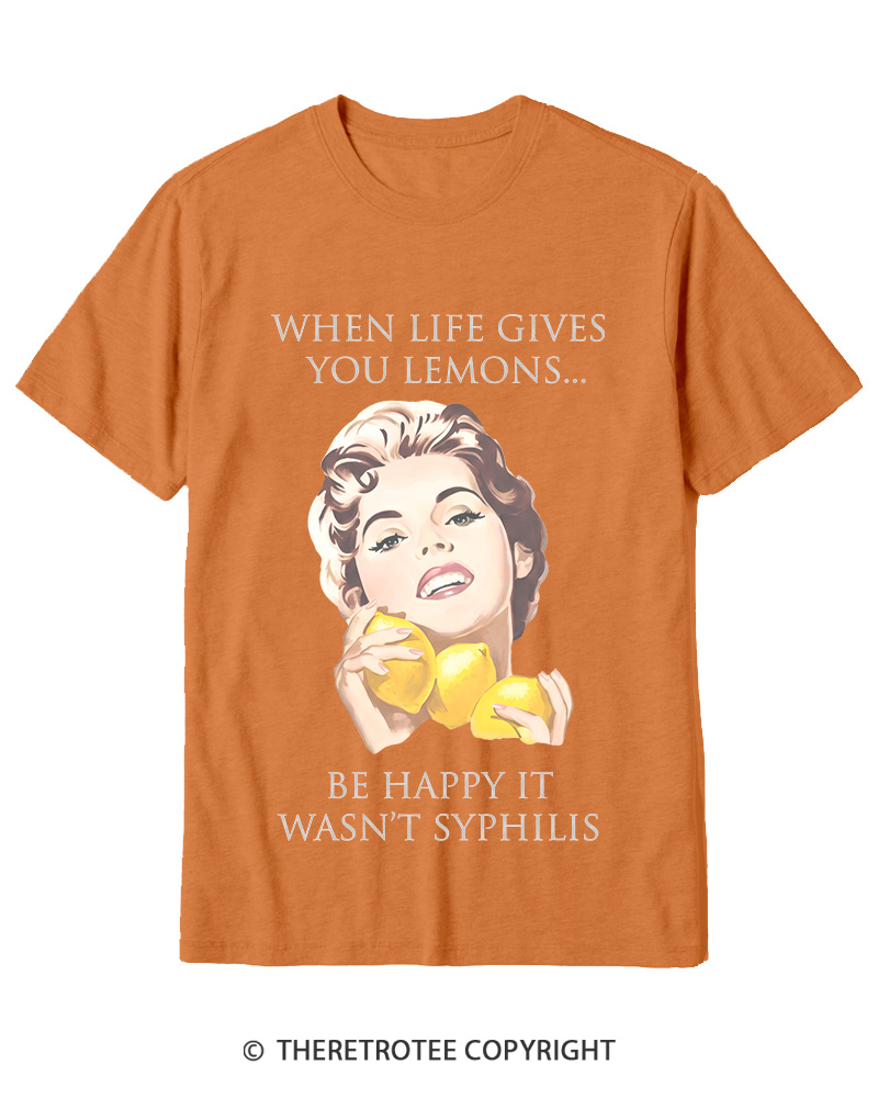TheRetroTee When Life Gives You Lemons 1950s Cotton T-Shirt