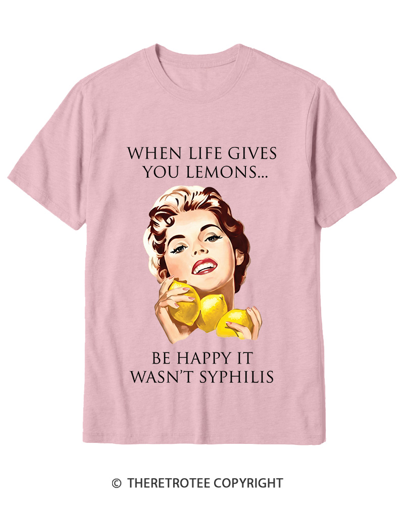 TheRetroTee When Life Gives You Lemons 1950s Cotton T-Shirt