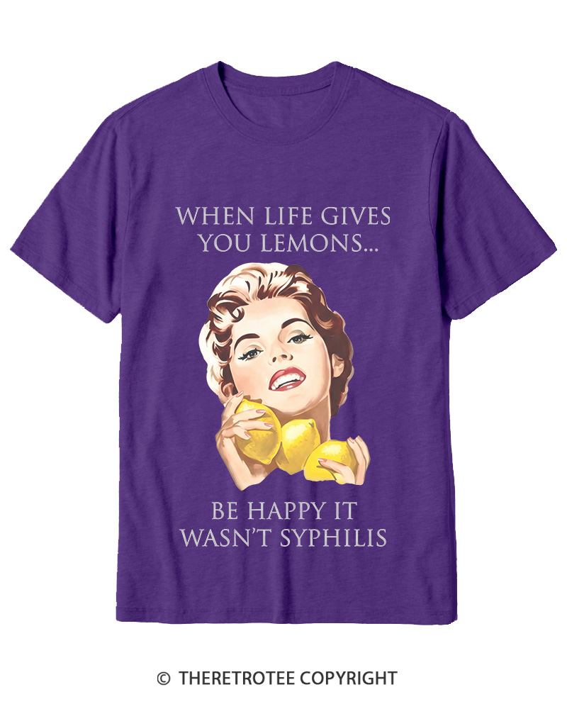 TheRetroTee When Life Gives You Lemons 1950s Cotton T-Shirt