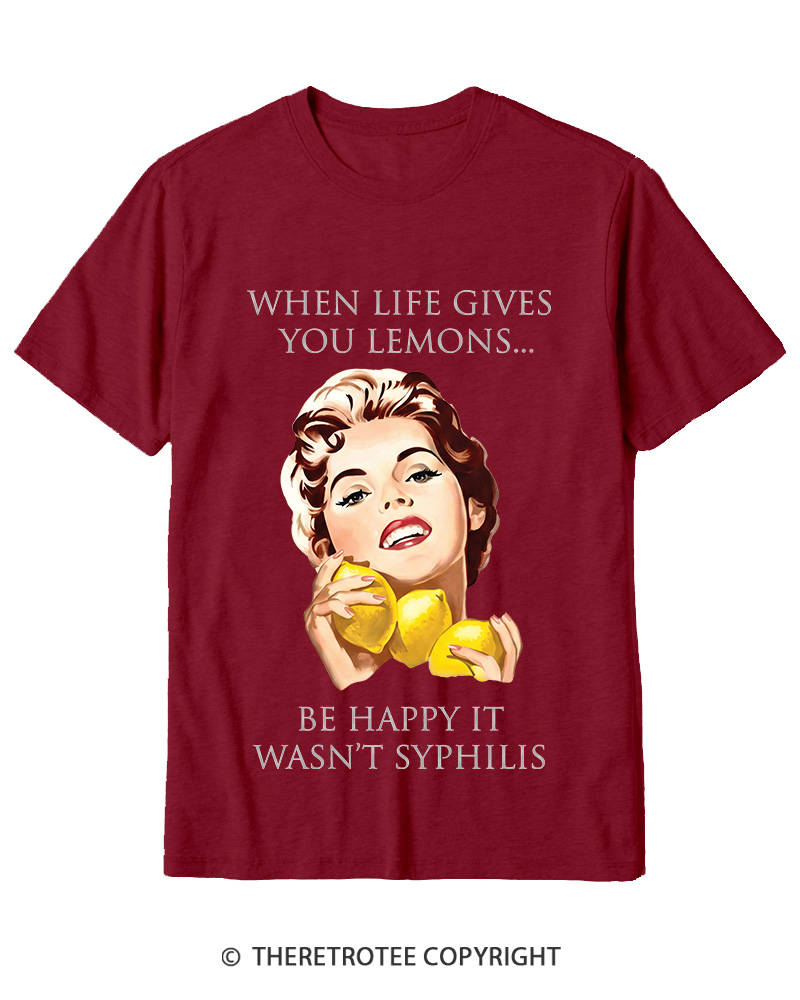 TheRetroTee When Life Gives You Lemons 1950s Cotton T-Shirt