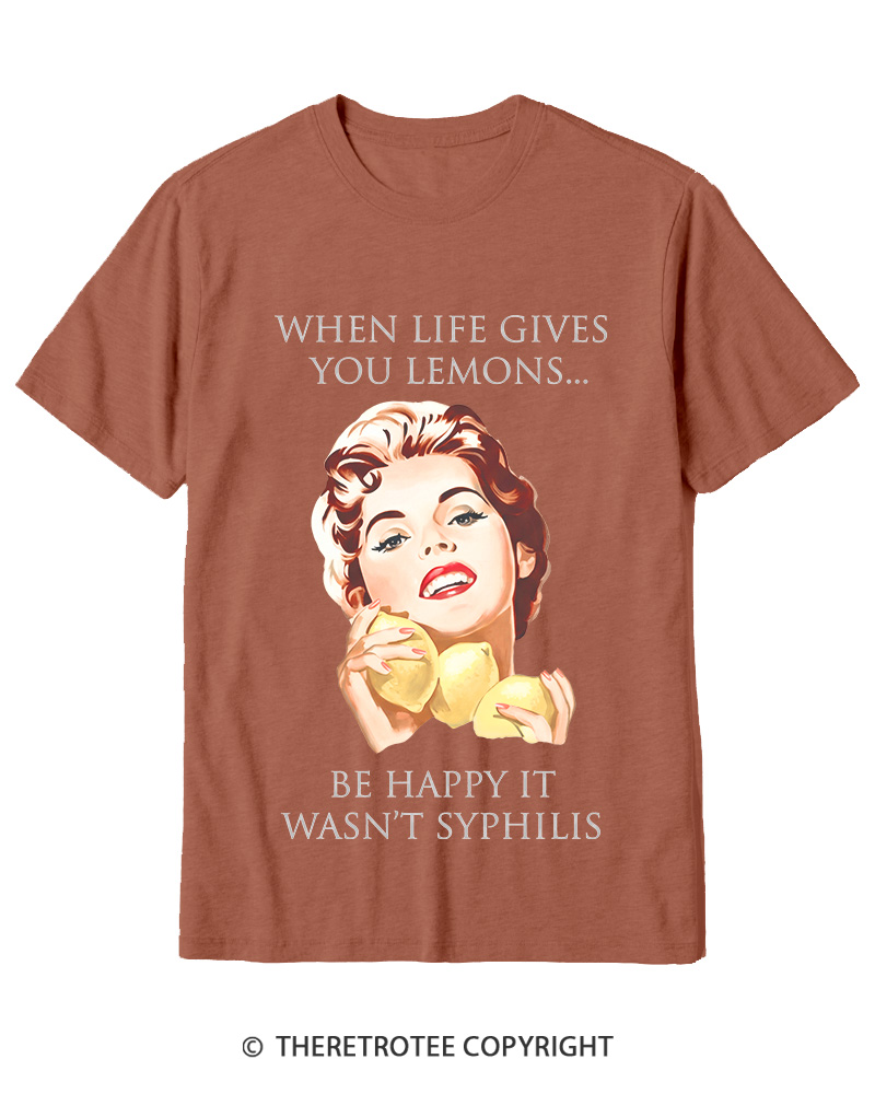 TheRetroTee When Life Gives You Lemons 1950s Cotton T-Shirt