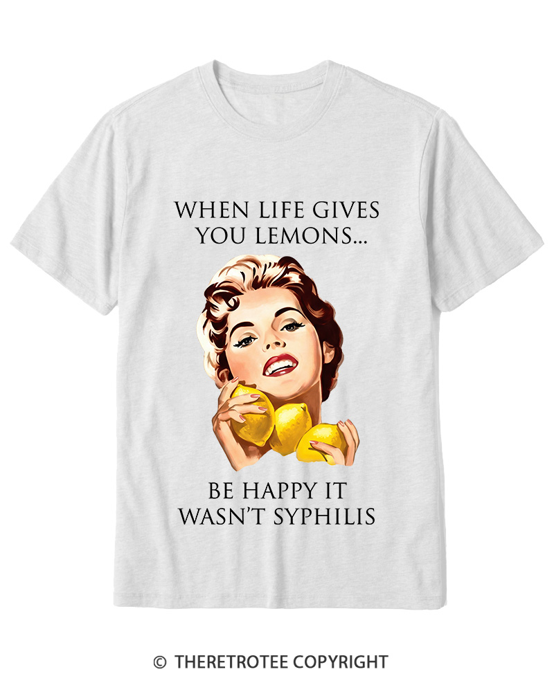 TheRetroTee When Life Gives You Lemons 1950s Cotton T-Shirt