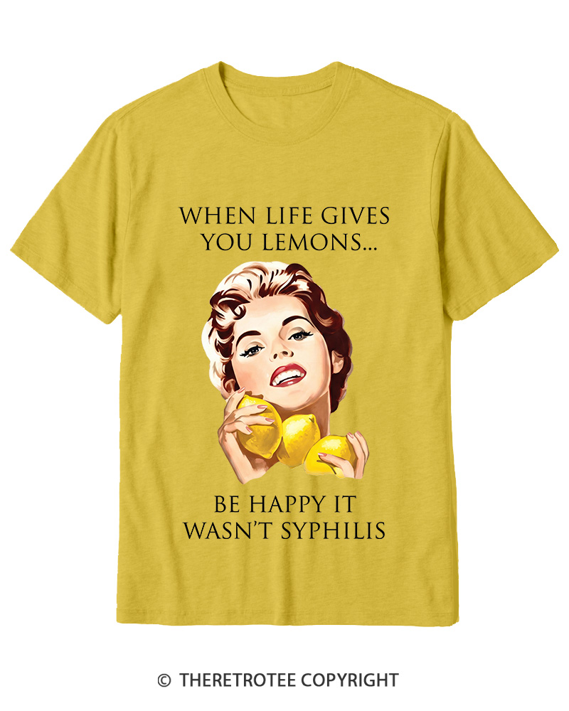 TheRetroTee When Life Gives You Lemons 1950s Cotton T-Shirt