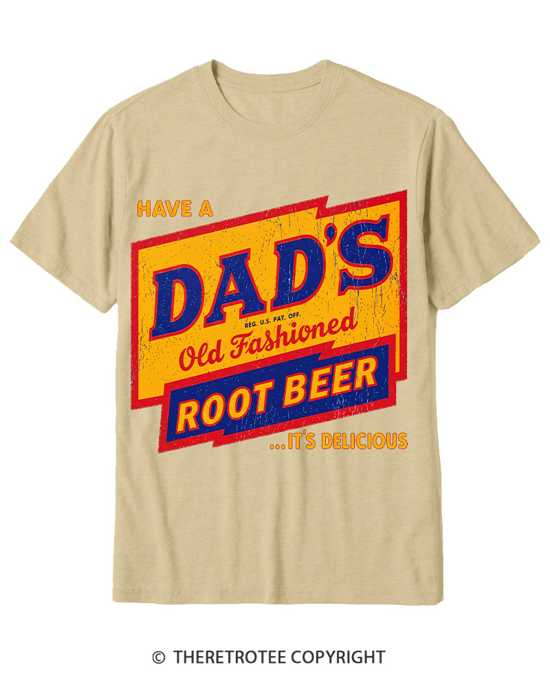 TheRetroTee Dad's Root Beer 1960s Cotton T-Shirt