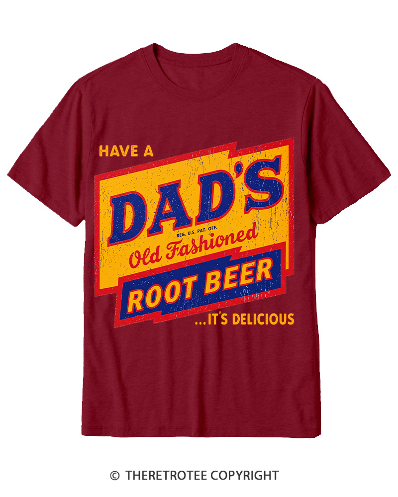 TheRetroTee Dad's Root Beer 1960s Cotton T-Shirt