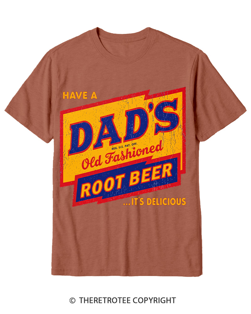 TheRetroTee Dad's Root Beer 1960s Cotton T-Shirt