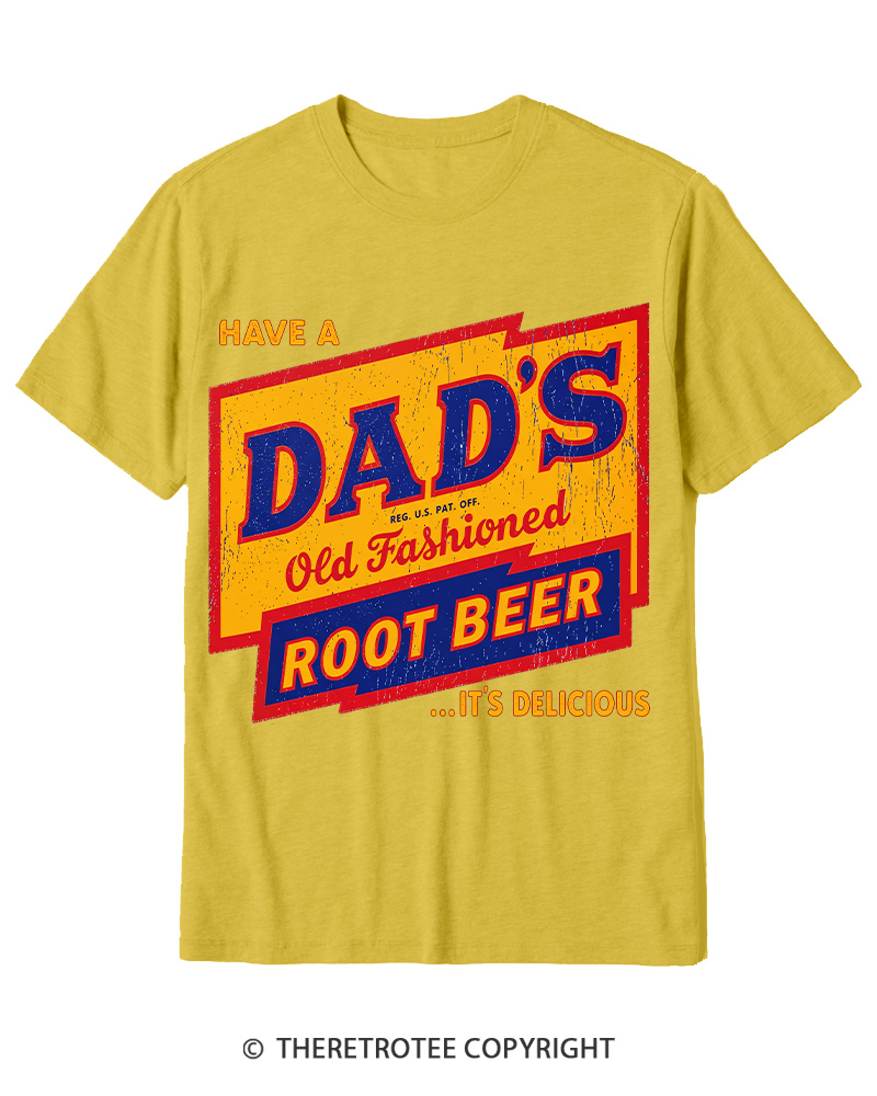 TheRetroTee Dad's Root Beer 1960s Cotton T-Shirt