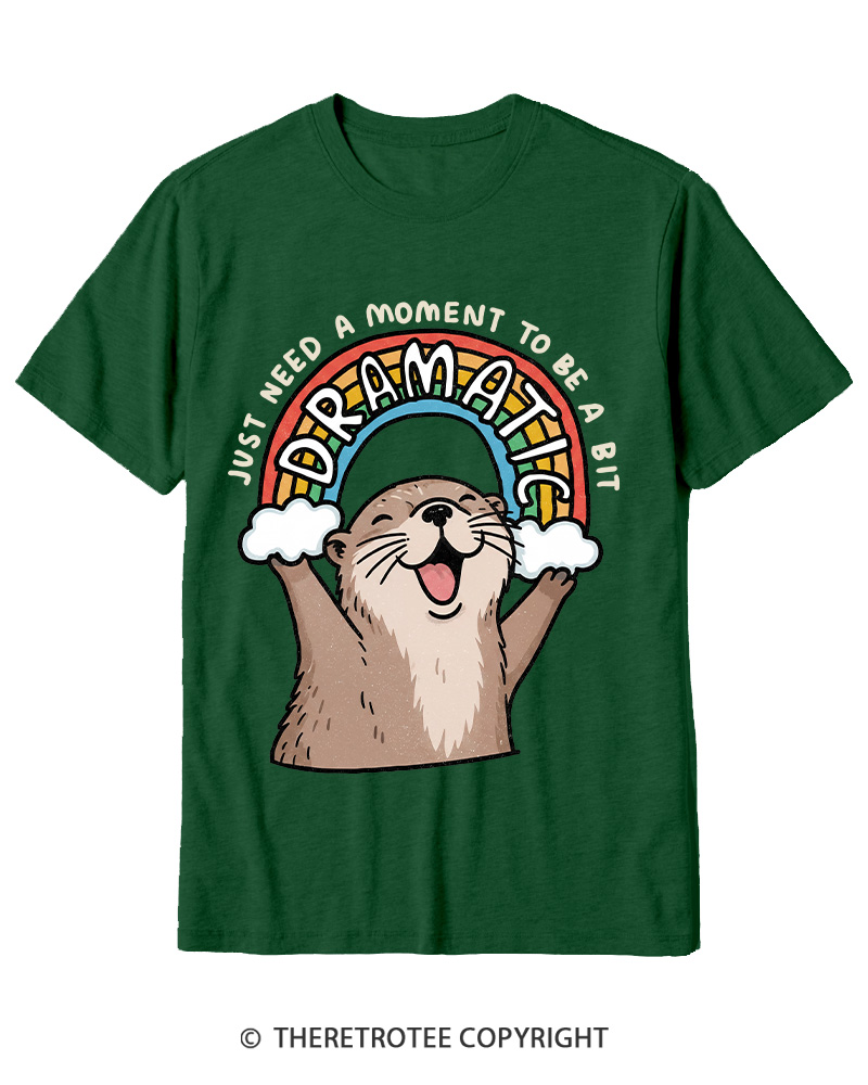 TheRetroTee Just Need A Moment To Be A Dramatic 1970s Cotton T-Shirt