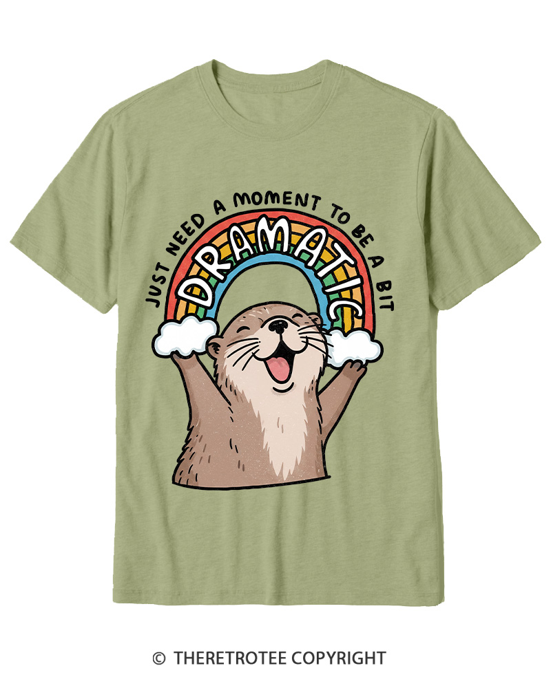 TheRetroTee Just Need A Moment To Be A Dramatic 1970s Cotton T-Shirt